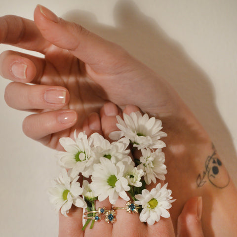 Green Gold Flowers