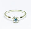 Oro verde anello diamante ikado milano